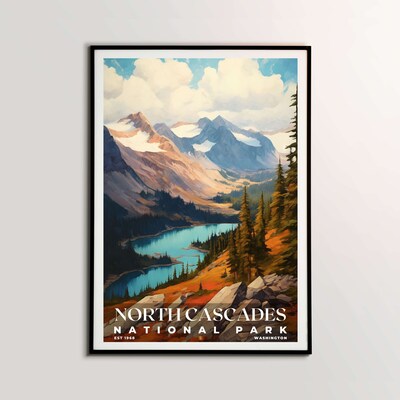 North Cascades National Park Poster, Travel Art, Office Poster, Home Decor | S6 - image2